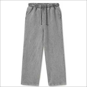 Best Quality Lightweight Acid Wash High Casual Sweatpants Men Plus Size Baggy Fit Stylish Custom Logo Vintage Jogger <b>Pants</b> 100% - Product Image 3