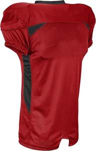 Camiseta de fútbol estándar Huddle, camiseta de juego de fútbol para adultos de poliéster elástico, escarlata, negra, grande, de secado rápido, fabricada en Pakistán - Product Image 2