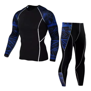 Alta demanda transpirable Rash Guard Unisex Fitness gimnasio manga larga diseño personalizado compresión impresa Spandex/poliéster deportes - Product Image 2