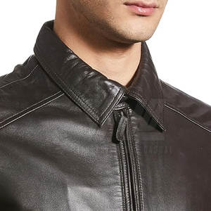 Chaqueta de Cuero de Moda de Alta Calidad, el Mejor Diseño, Chaqueta de Cuero de Diseño Personalizado para Hombre de Invierno - Product Image 3