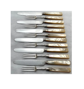 Couteau à beurre en acier nickelé avec nouvelle poignée en incrustation d'os Personnaliser le logo et le design Couteau à beurre cuillère en acier miroir - Product Image 1