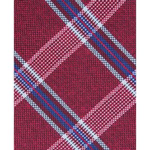 Cravatta in Seta a Quadri Dover da Uomo Perry Ellis, Misura Regolare, Viola con Motivo Ricamato e Intrecciato - Product Image 3