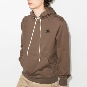 Nouveau design de sweats à capuche en coton pour hommes, vêtements d'hiver, vente en gros de pulls à capuche de couleur unie à manches longues pour hommes - Product Image 2
