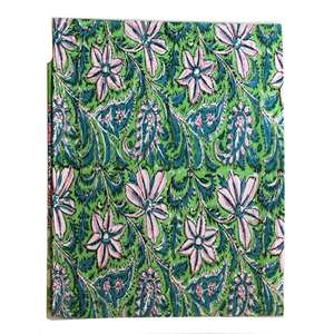 Mantel Rectangular Floral Verde de Algodón y Lino 100% con Estampado Artesanal de la India, 60*90 Pulgadas, para Uso Doméstico y Hoteles - Product Image 1