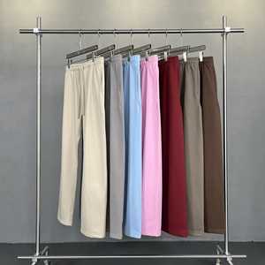 Unisex High Waist Joggers Solid Fleece Winter <b>Sports</b> Sweatpants Elastic Pockets Fall Straight Leg Casual Pants Customizable Logo - Product Image 6