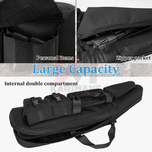 Funda Táctica Doble para Pistola, Bolsa de Caza Larga, Resistente, Transpirable, de Tela Resistente al Agua, Personalizable, con Múltiples Compartimentos para Cargadores - Product Image 3