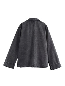 ชุดกางเกงยีนส์ผู้หญิงชุดสองชิ้น2026ชุดสองชิ้นเอวสูงลำลองคอปกพับลงฤดูใบไม้ร่วง - Product Image 4