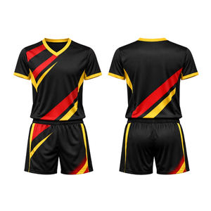 Ensemble de maillot et uniforme de volley-ball imprimé par sublimation, logo et design personnalisés, 100% polyester, unisexe adulte - Product Image 3