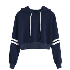 Sudadera con capucha lisa con cremallera de alta calidad para mujer 2025 algodón francés Terry recortada con cuello con capucha de diseño de otoño transpirable 100% - Product Image 3