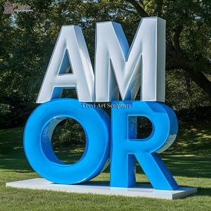 Estatua personalizada Park Metal Art Word Escultura <span class=keywords><strong>de</strong></span> carta <span class=keywords><strong>de</strong></span> amor <span class=keywords><strong>de</strong></span> acero inoxidable - Product Image 3
