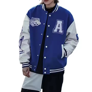 Chaqueta de bombardero universitaria bordada de chenilla Letterman para hombre OEM crea tus propias chaquetas de estilo con logotipo personalizado - Product Image 1