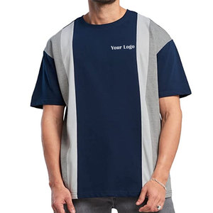 Vêtements de mode pour hommes, t-shirts oversize d'été, 100% coton tricoté, couleur unie - Product Image 4