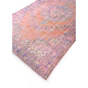 Tapis en laine noué à la main de grande taille, motif rectangulaire médaillon rouge-orange, design abstrait, pour salon domestique Pae-2667 - Product Image 2