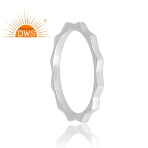 Bague en argent sterling au design personnalisé tendance, bijoux sur mesure pour femme, cadeau pour elle, fabricant de bijoux indiens - Product Image 2