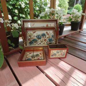 Plateau en cuir Porte-couverts avec boîte à mouchoirs pour décoration de table Plateau de rangement disponible à bas prix - Product Image 1