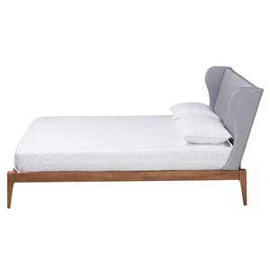 Base de Cama Moderna Hecha de Madera de Teca Sólida con Cabecera Tapizada para Uso en Dormitorios Interiores - Product Image 2