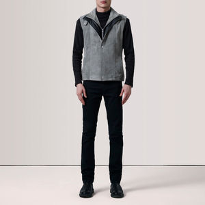 Premium Outer Wear Stylish Outwear Best Selling Top Quality Leather Waistcoat Warm <b>Heated</b> And Windproof Genuine <b>Men</b> Leather <b>Vest</b> - Product Image 6