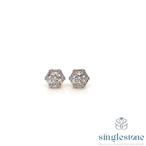 14kt/18kt Solitaire stellarbloom ต่างหู - Product Image 3
