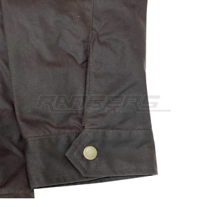 Veste coupe-vent de chasse en toile marron avec capuche réglable Fournisseur en vrac pour Outfitters Manteau de terrain extérieur résistant à l'eau - Product Image 4