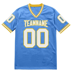 Camiseta de Práctica de Fútbol Americano Personalizada, Malla Roja, Cuello en V, Manga Corta, Transpirable, Antibacteriana, Ligera, de Alta Calidad - Product Image 3