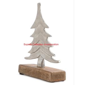 Escultura de metal de Reno moderno con base de madera de primera calidad hecha a mano tallada decoración navideña Mesa precio al por mayor - Product Image 6