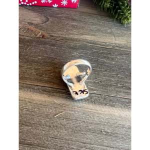 Bague en argent sterling avec turquoise Mohave Kingman faite à la main au sud-ouest, taille 7.75 - Product Image 5