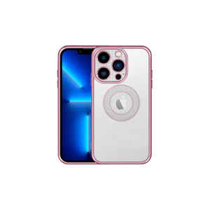 Coque en silicone liquide rose doré NXXA pour iPhone 13 Pro, coque en silicone souple avec protection de l'appareil photo et affichage du logo - Product Image 1