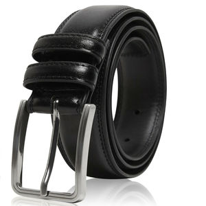 Cinturones de cuero genuino de piel de vaca para hombre de alta durabilidad con acero para hebilla Logotipo personalizado Suministro a granel de La India - Product Image 1