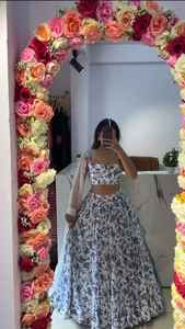 Hermoso último diseñador Lehenga con hermosa impresión digital - Product Image 2