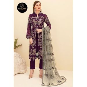 Tendance Vêtements Collection Nouvelle Arrivée Faux Georgette Broderie Travail Salwar Kameez Avec Dupatta À Bon Marché - Product Image 1