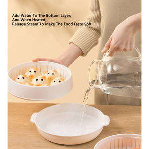 Vaporera Eléctrica de Gran Capacidad COOKER KING, Calentador de Alimentos por Microondas, Electrodoméstico de Cocina con Carcasa de Plástico - Product Image 2