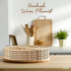 New Dining Table Vietnam <b>Placemat</b> <b>Round</b> Woven <b>Placemats</b> 13 Inches Natural Wicker <b>Round</b> <b>Placemats</b>, Handmade From Water Hyacinth - Product Image 6