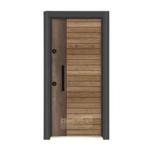Puerta de Acero Resistente y Duradera, Apertura Manual, Impermeable, Ignífuga, Insonorizada, Diseño Posmoderno, para Uso en Exteriores de Hoteles - Product Image 3