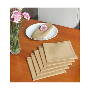 Serviettes de table en tissu slub bleu 20x20 pouces 260TC Fabriquées en pur coton à base de teintures végétales Parfaites pour l'hôtellerie et la fourniture ODM - Product Image 3