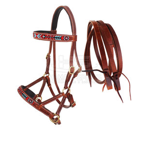 Bride de cheval équestre fantaisie forme anatomique avec casque rembourré doux confort supplémentaire pour chevaux Type de sport produit - Product Image 1