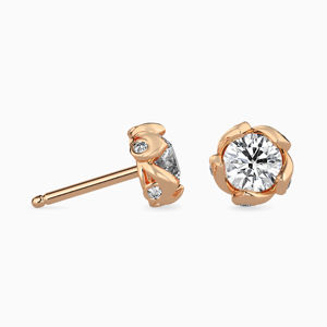 Encantadores pendientes de tuerca finos de oro de 10 quilates para mujer con diamante de moissanita para regalo de fiesta de compromiso - Product Image 2