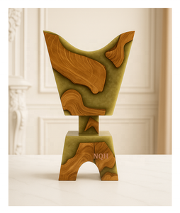 Brûleur à Bakhoor en bois de pin artisanal de luxe 2026 avec résine époxy |   Encens arabe de qualité supérieure Mubkhar Cadeau pour la maison Design personnalisable - Product Image 4