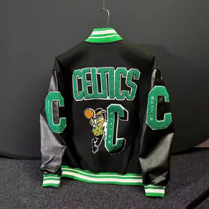 Men's Classic <b>Vintage</b> Baseball <b>Bomber</b> Style Varsity <b>Jacket</b> Custom Made with Wool and Cow Skin Leather - Product Image 3