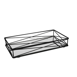 Plateau de service octogonal doré au design moderne avec poignées élégantes Solution élégante de décoration intérieure et de divertissement - Product Image 6