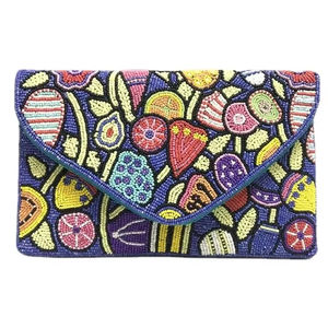 Magnifique sac bandoulière brodé de perles de verre faites à la main, design classique, couleurs mélangées, nouveau design élégant, mignon, Top Hiba - Product Image 1