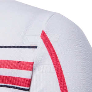 Nueva moda de lujo de algodón con cuello redondo para hombre, camisetas Polo, bordado de Fitness, patrón sólido, tela de Jersey - Product Image 6