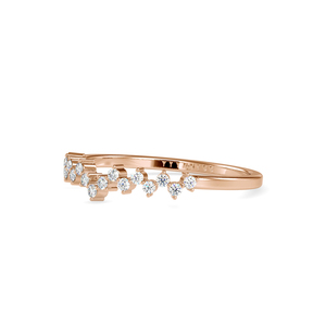 Bague de mariage en or massif 14 carats avec demi-éternité ronde de 0,10 CTw cultivée en laboratoire avec certification SGL pour femmes - Product Image 4