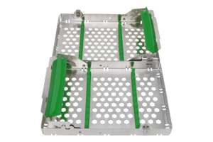 Cassette de stérilisation détachable à double étage en acier inoxydable de qualité supérieure, 200x132x40 cm, alimentation manuelle, 20 instruments, CE - Product Image 5