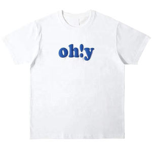 T-shirts à imprimé bouffant 100% coton pour hommes avec logo personnalisé Conception surdimensionnée légère Mélange de polyester - Product Image 5