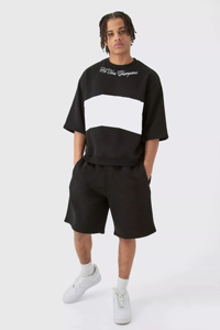 Conjunto deportivo para hombre de alta calidad, conjunto de chándal de algodón, pantalones cortos y camisetas de estilo casual, chándales de verano, conjunto de 2 piezas. - Product Image 4