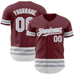Maillot de baseball personnalisé en sublimation de haute qualité, respirant, grandes tailles, avec logo brodé et service OEM - Product Image 1