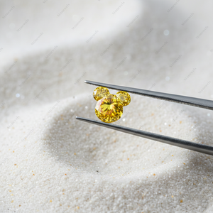 Diamants synthétiques cultivés en laboratoire certifiés IGI GIA, de qualité HPHT CVD, de couleur jaune fantaisie, VVS, en vrac, cultivés en laboratoire, de qualité Micky Mouse - Product Image 4