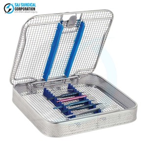 Cesta Oftálmica Micro, Tapa Manual de Acero Inoxidable, Instrumento de Cirugía Ocular, Esterilización Segura, Reutilizable y Duradero - Product Image 1