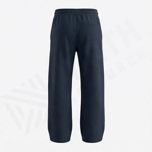 Custom Logo Jogger Pants Men Wide Leg Thick Sweatpants <b>Elastic</b> <b>Waist</b> Casual Vintage Embroidered Flat Streetwear Fashion <b>Trousers</b> - Product Image 2