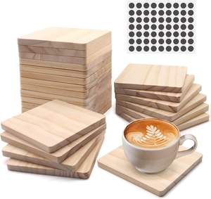 Eco Friendly PINE Wooden <b>Coaster</b> Set Durable Natural and Stylish <b>Drink</b> <b>Coasters</b> for Home & Office and for Home Decoration - Product Image 1